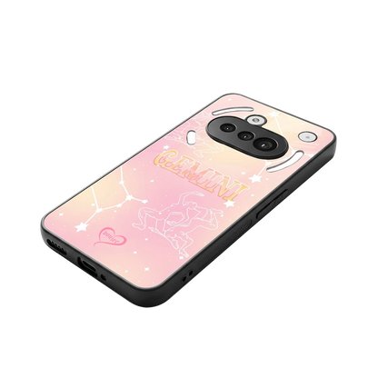 Gemini Aura stylish phone case for nothing phone 3a | glossy glass and slim fit