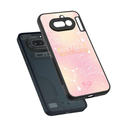 Gemini Aura sleek nothing phone 4a cover with tempered glass back and TPU edges