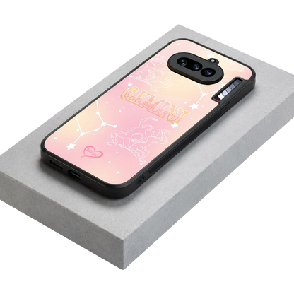 Gemini Aura stylish phone case for nothing phone 4a | glossy glass and slim fit