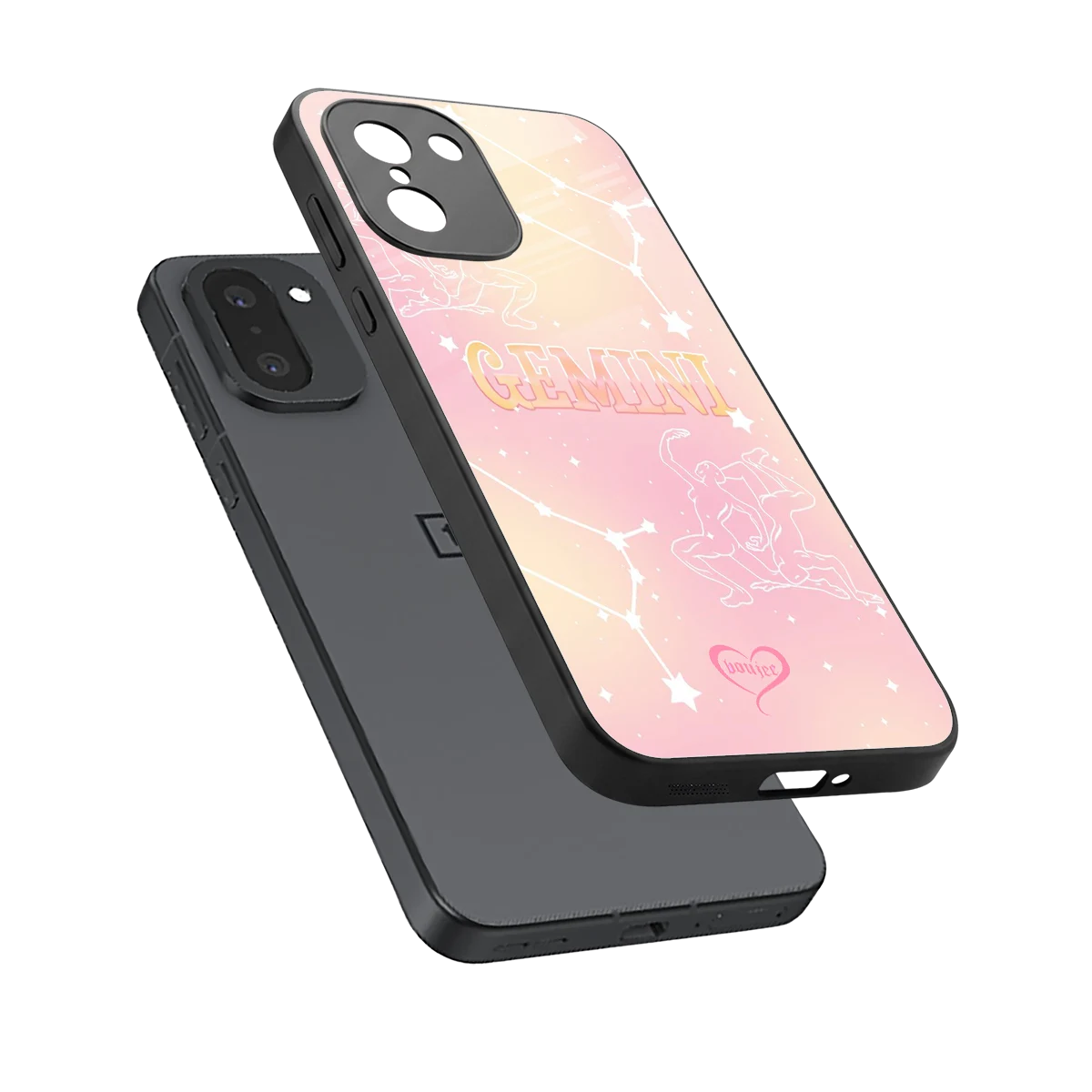 Gemini Aura sleek oneplus 15r cover with tempered glass back and TPU edges