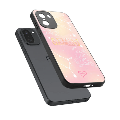 Gemini Aura sleek oneplus 15r cover with tempered glass back and TPU edges