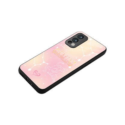 Gemini Aura stylish phone case for oneplus nord 2 | glossy glass and slim fit