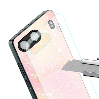 Gemini Aura stylish phone case for oneplus nord 4 | glossy glass and slim fit