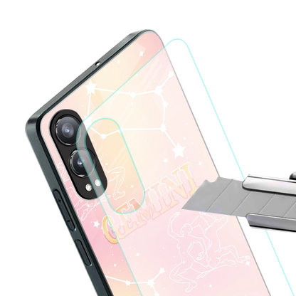 Gemini Aura stylish phone case for oneplus nord ce 4 lite | glossy glass and slim fit