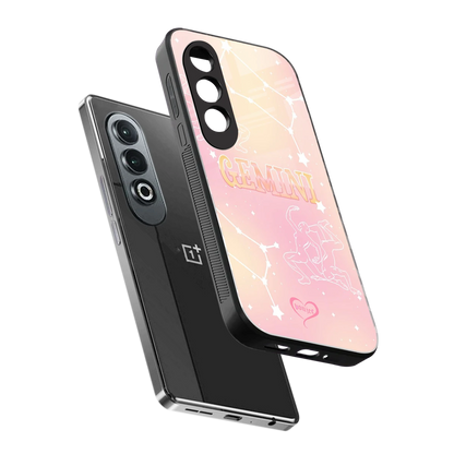 Gemini Aura sleek oneplus nord ce 4 cover with tempered glass back and TPU edges