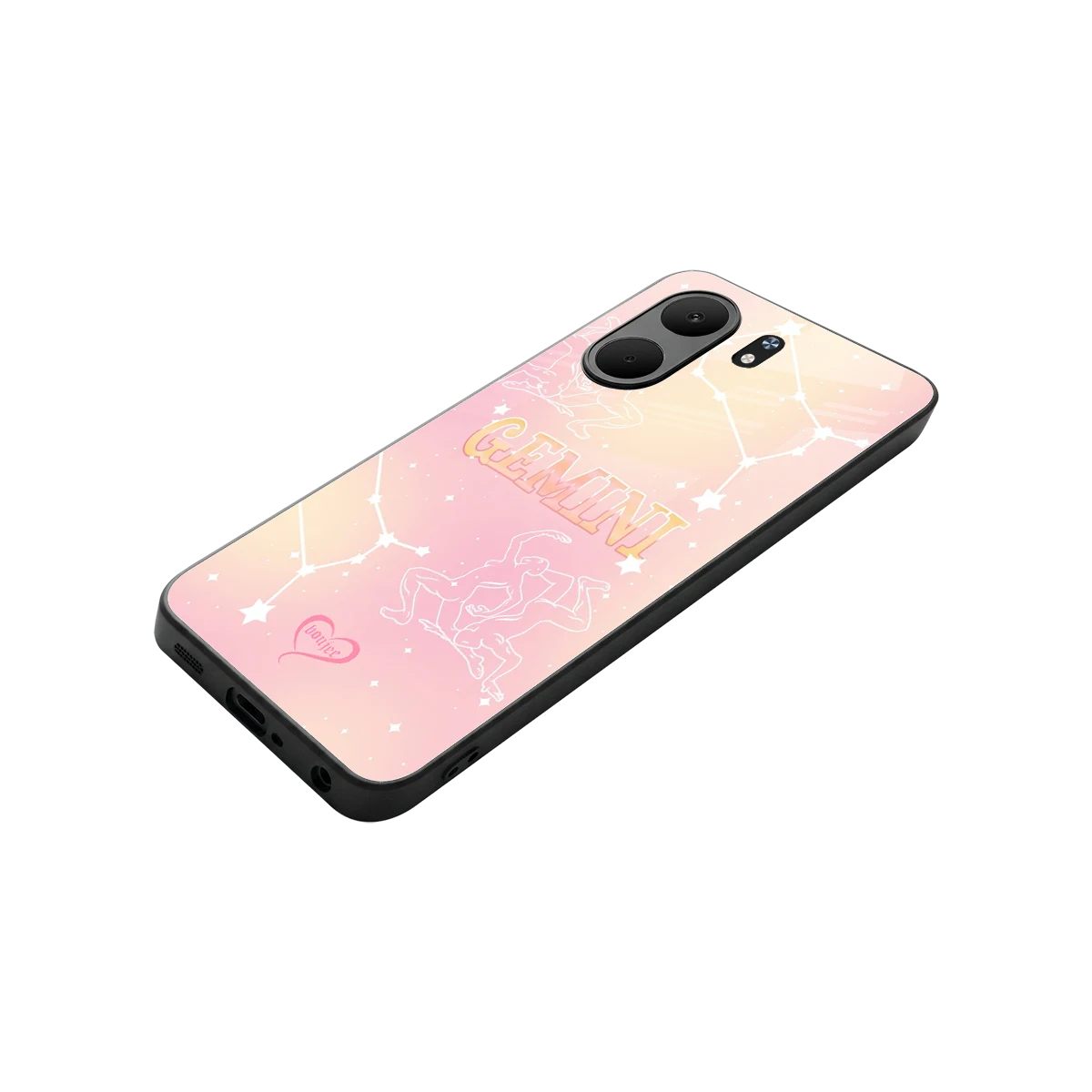 Gemini Aura stylish phone case for oppo a5x 5g | glossy glass and slim fit