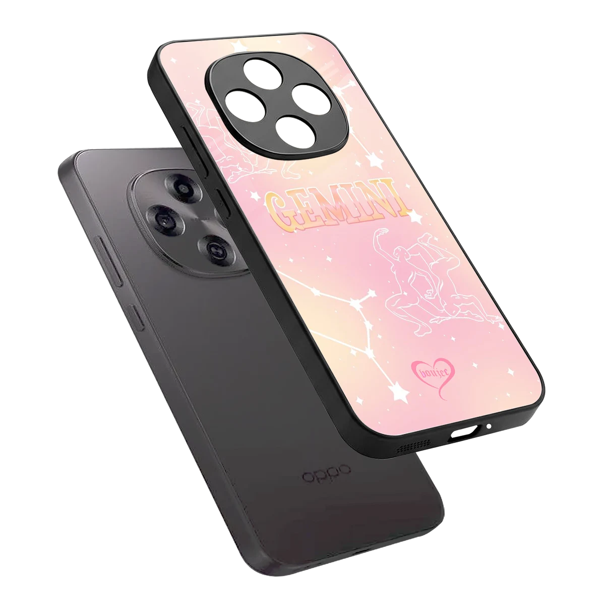 Gemini Aura sleek oppo f31 pro 5g cover with tempered glass back and TPU edges
