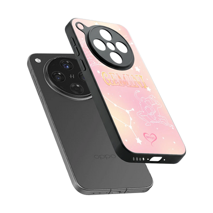 Gemini Aura sleek oppo find x8 cover with tempered glass back and TPU edges