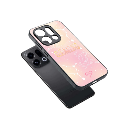 Gemini Aura sleek oppo find x9 cover with tempered glass back and TPU edges