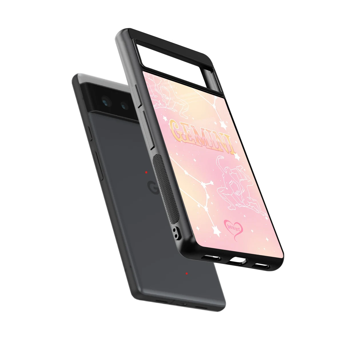 Gemini Aura sleek google pixel 6a cover with tempered glass back and TPU edges