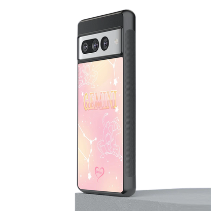 Gemini Aura stylish phone case for google pixel 7 pro | glossy glass and slim fit