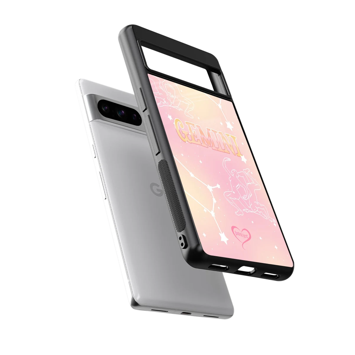 Gemini Aura sleek google pixel 8 pro cover with tempered glass back and TPU edges