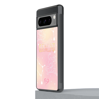 Gemini Aura stylish phone case for google pixel 8 pro | glossy glass and slim fit