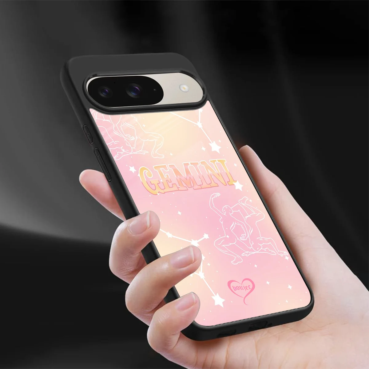 Gemini Aura sleek google pixel 9 cover with tempered glass back and TPU edges