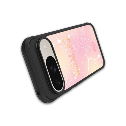 Gemini Aura stylish phone case for google pixel 9 | glossy glass and slim fit