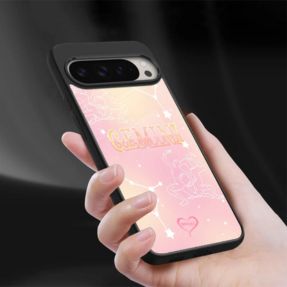 Gemini Aura sleek google pixel 9 pro cover with tempered glass back and TPU edges