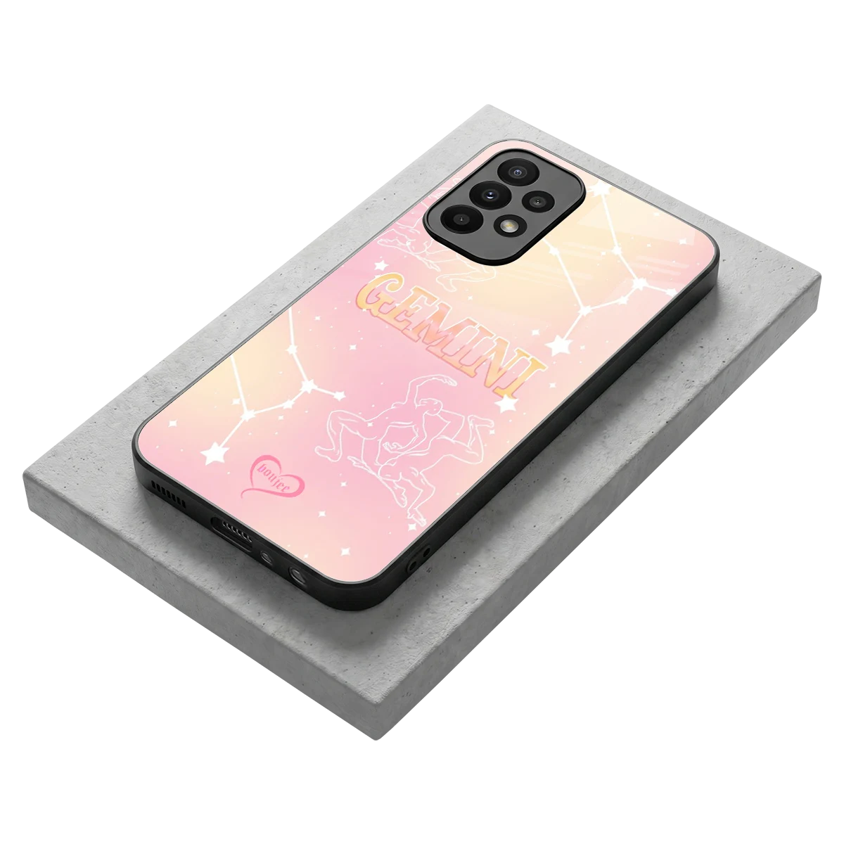 Gemini Aura stylish phone case for samsung galaxy a23 | glossy glass and slim fit