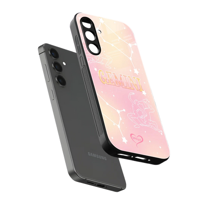 Gemini Aura sleek samsung galaxy m35 5g cover with tempered glass back and TPU edges