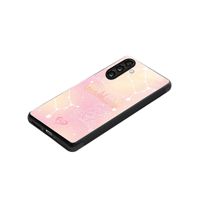 Gemini Aura stylish phone case for samsung galaxy m35 5g | glossy glass and slim fit