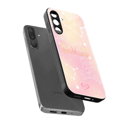 Gemini Aura sleek samsung galaxy m56 5g cover with tempered glass back and TPU edges