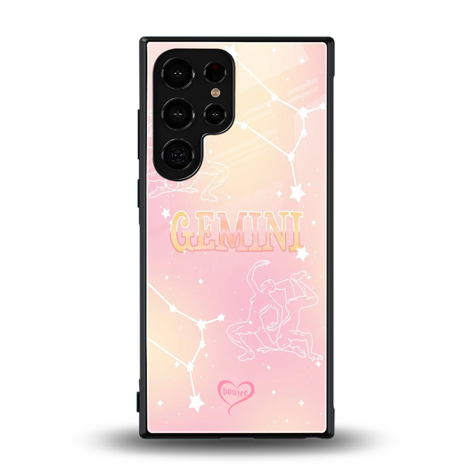 Gemini Aura back phone cover | glass case for samsung galaxy s24 ultra