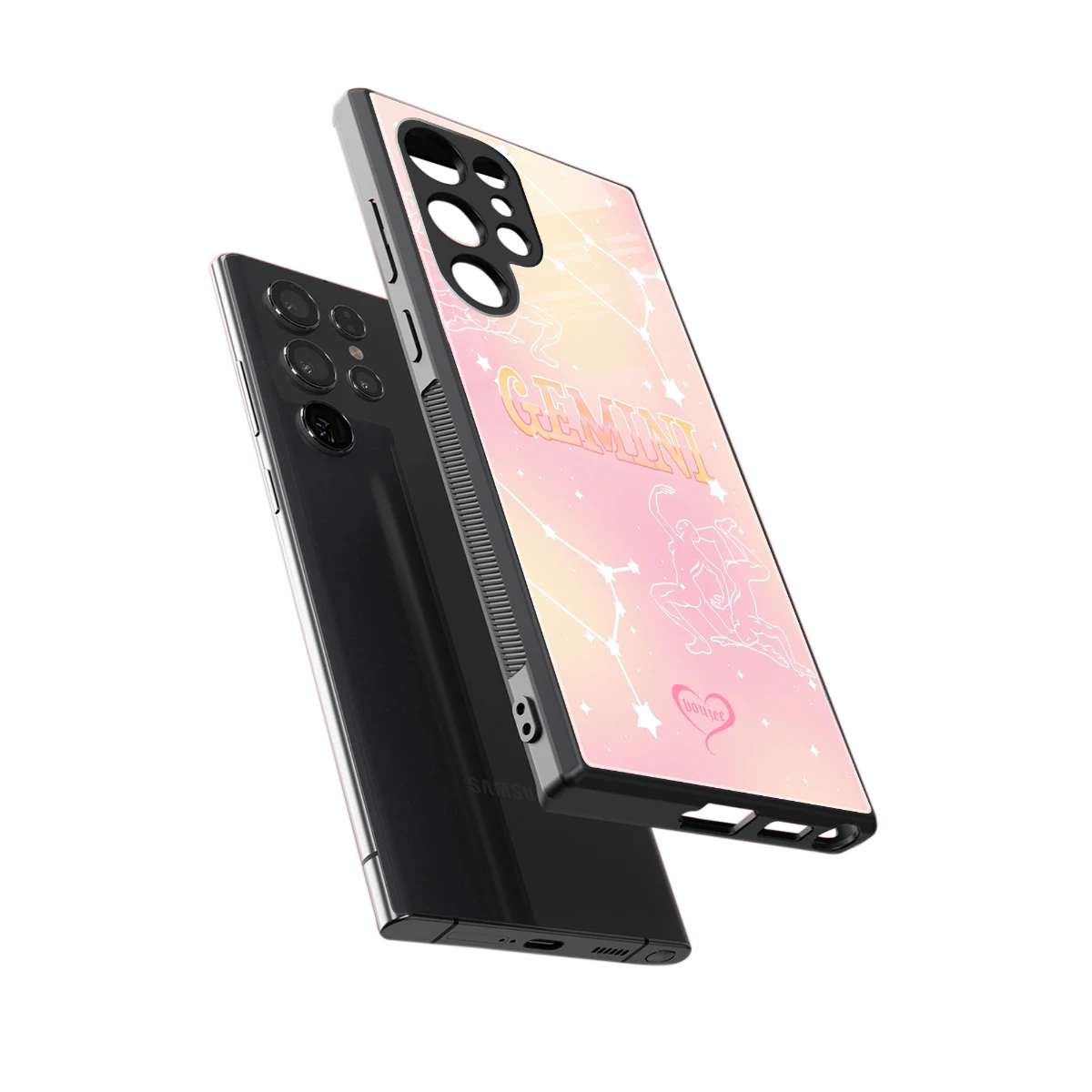 Gemini Aura sleek samsung galaxy s23 ultra cover with tempered glass back and TPU edges