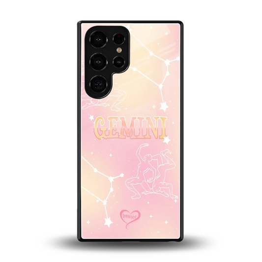 Gemini Aura back phone cover | glass case for samsung galaxy s25 ultra