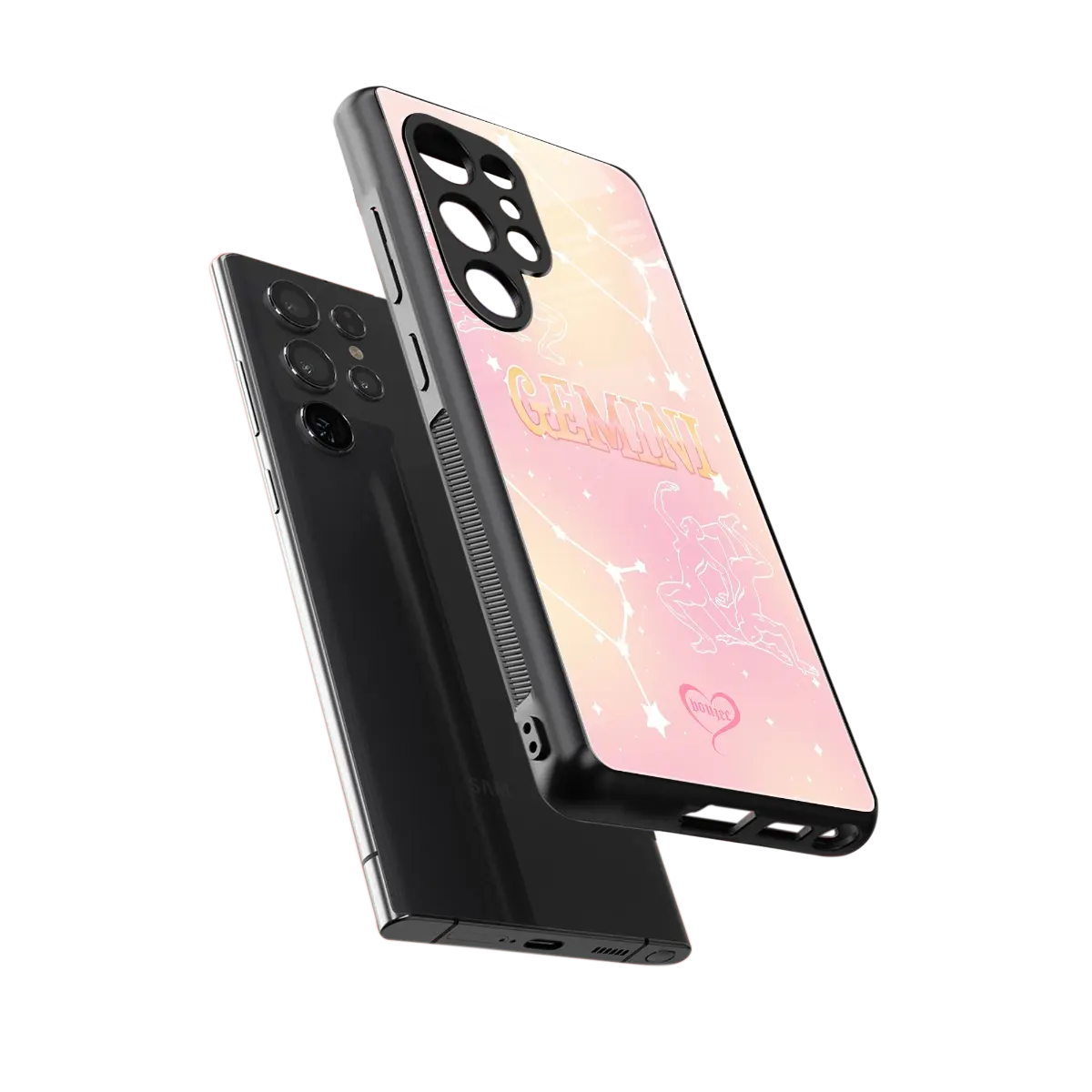 Gemini Aura sleek samsung galaxy s25 ultra cover with tempered glass back and TPU edges