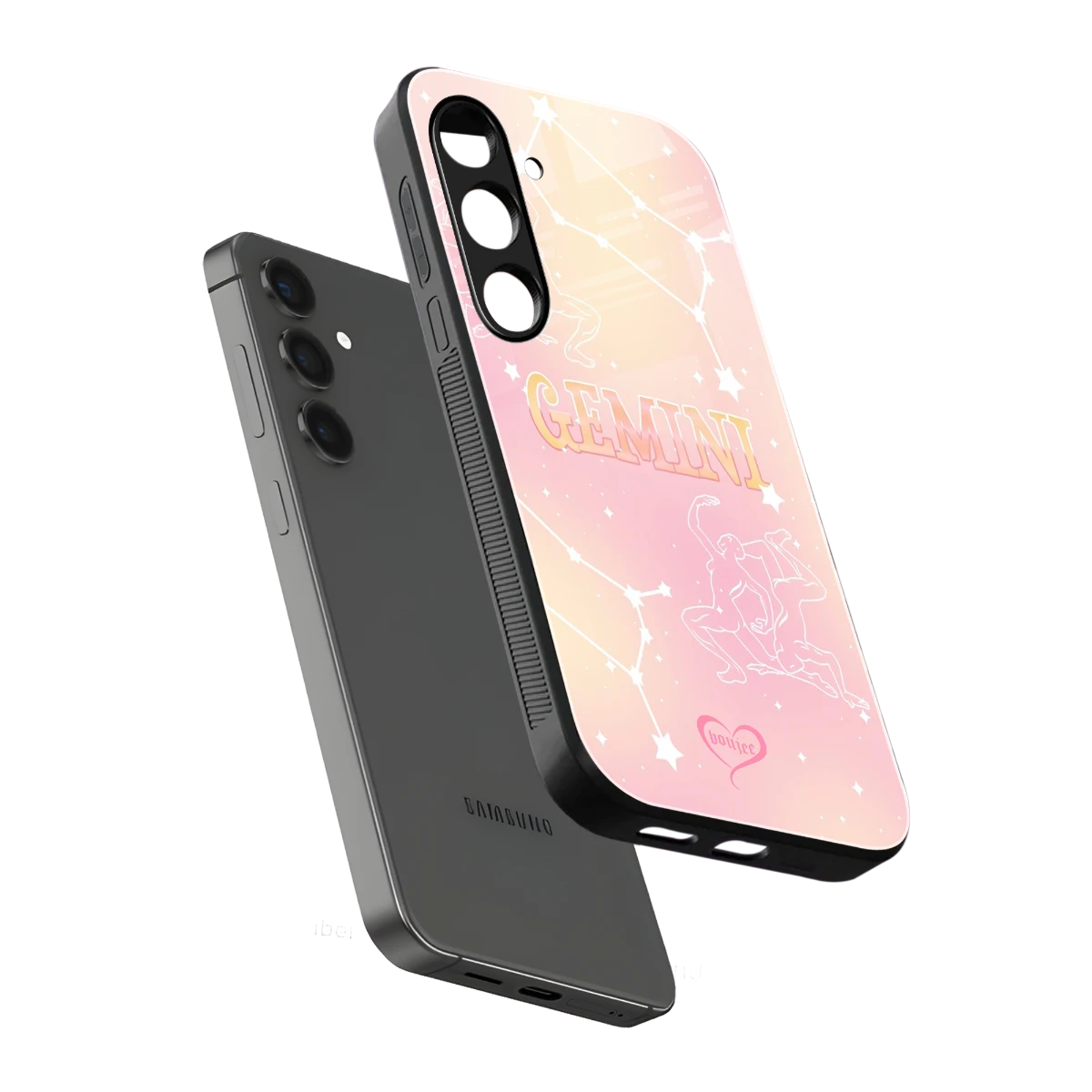 Gemini Aura sleek samsung galaxy s23 fe cover with tempered glass back and TPU edges