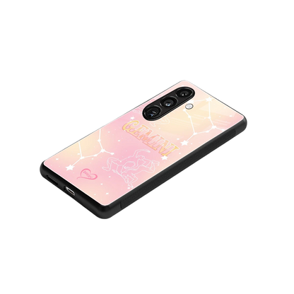 Gemini Aura stylish phone case for samsung galaxy s24 | glossy glass and slim fit