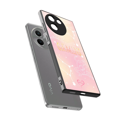 Gemini Aura sleek vivo v30e cover with tempered glass back and TPU edges
