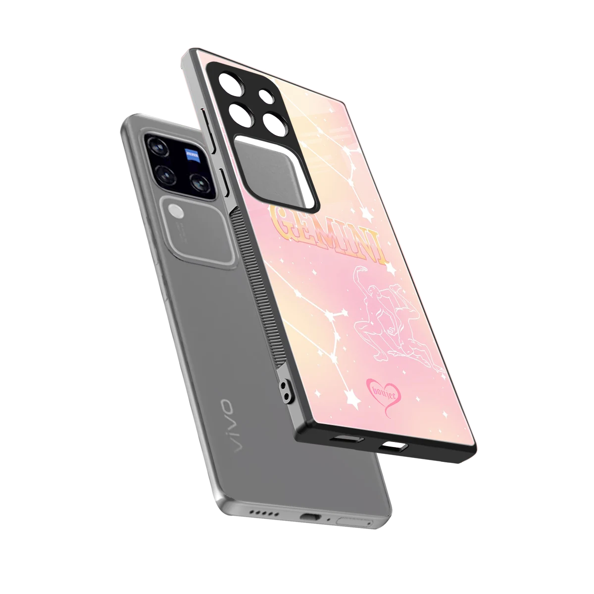 Gemini Aura sleekvivo v30 pro cover with tempered glass back and TPU edges