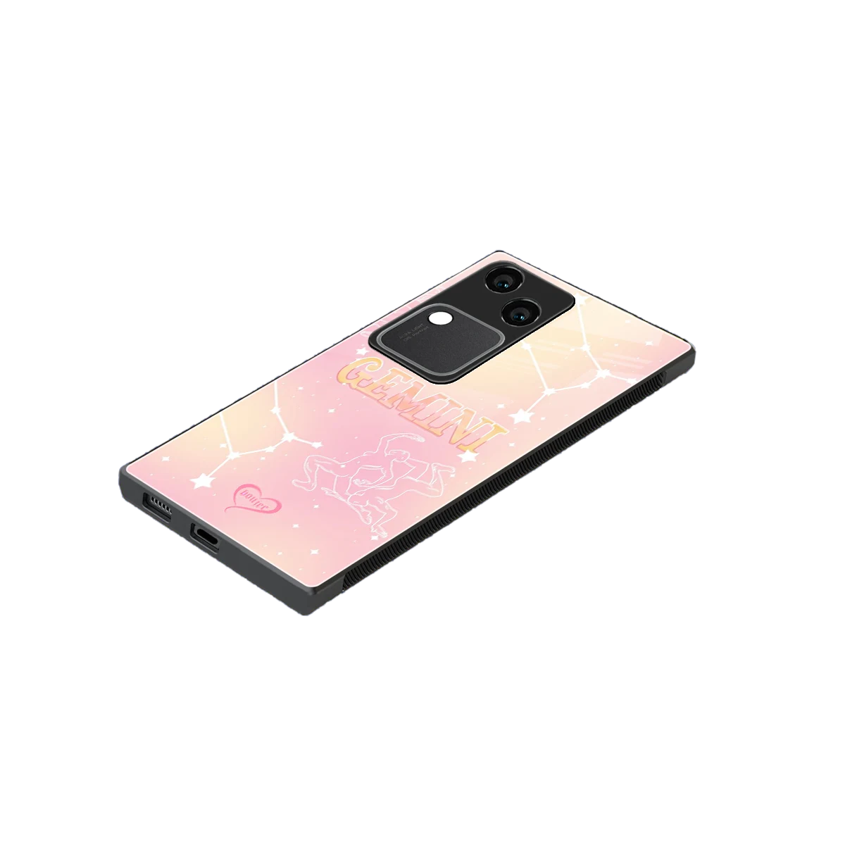Gemini Aura stylish phone case for vivo v30 | glossy glass and slim fit