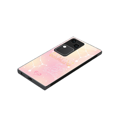 Gemini Aura stylish phone case for vivo v30 | glossy glass and slim fit