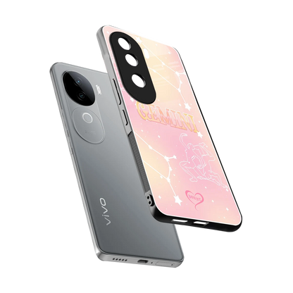 Gemini Aura sleek vivo v40e cover with tempered glass back and TPU edges