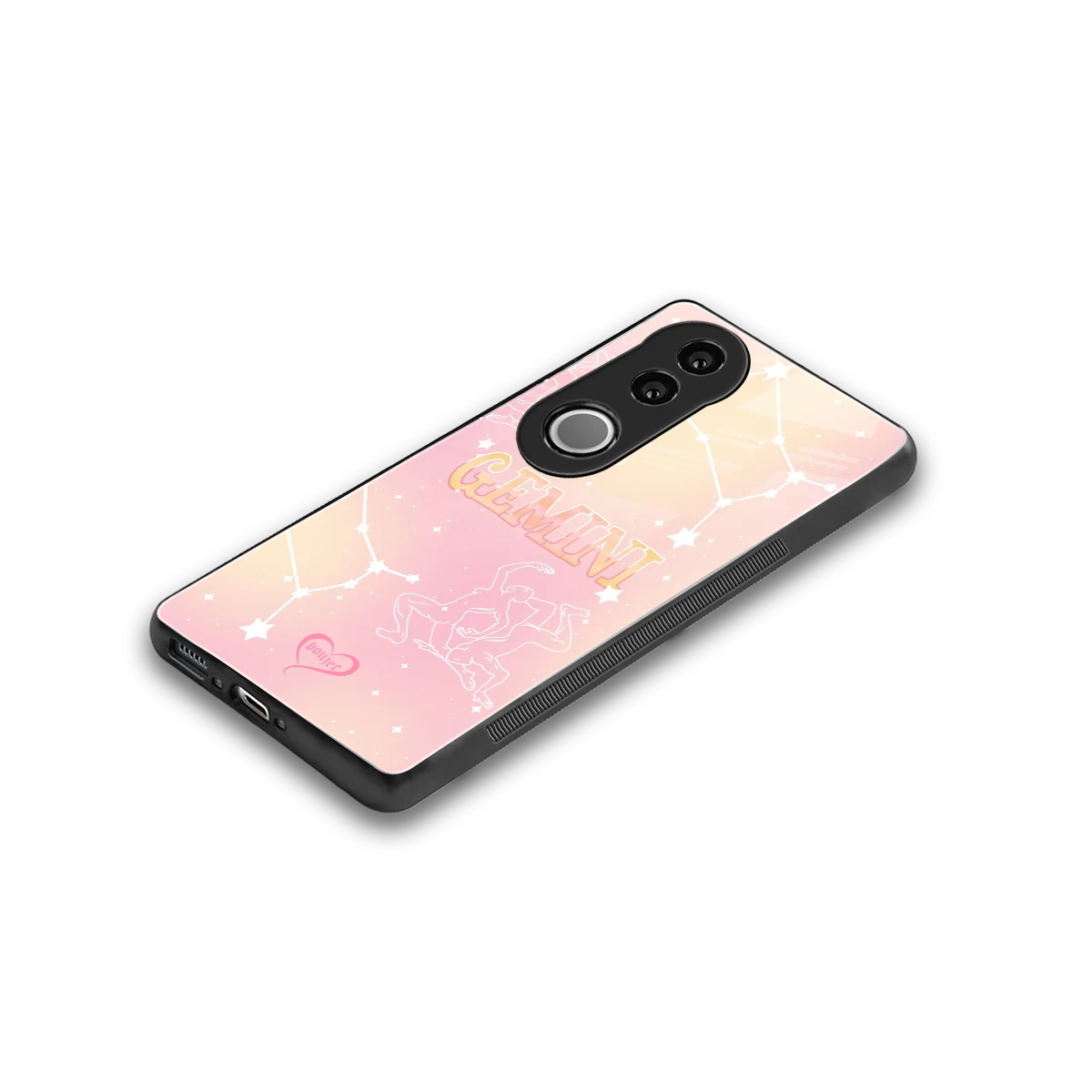 Gemini Aura stylish phone case for vivo v50 | glossy glass and slim fit