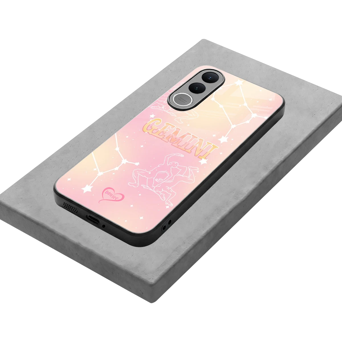 Gemini Aura stylish phone case for vivo v70 fe | glossy glass and slim fit
