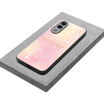 Gemini Aura stylish phone case for vivo v70 fe | glossy glass and slim fit