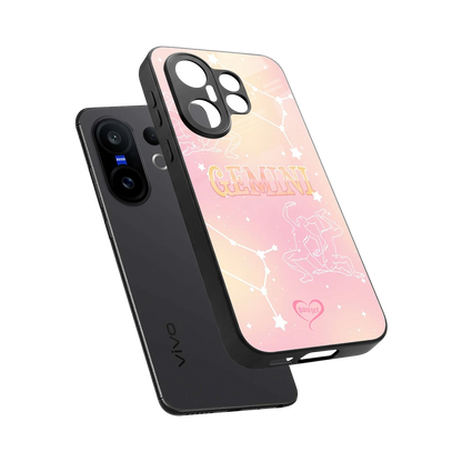 Gemini Aura sleek vivo x200 fe cover with tempered glass back and TPU edges