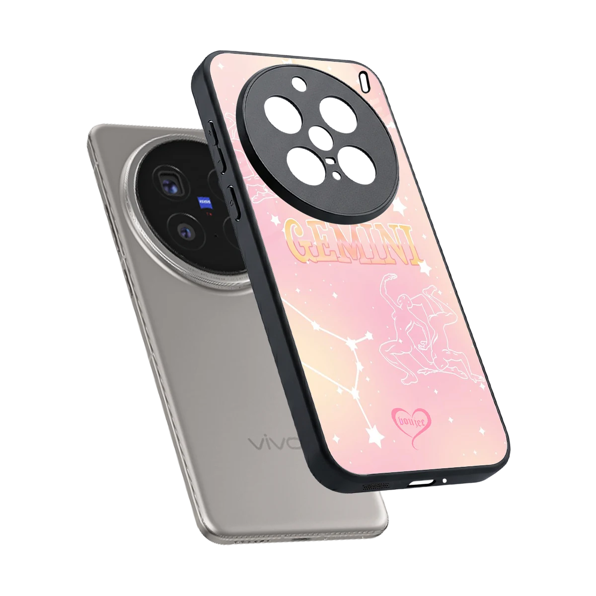 Gemini Aura sleek vivo x200 pro cover with tempered glass back and TPU edges