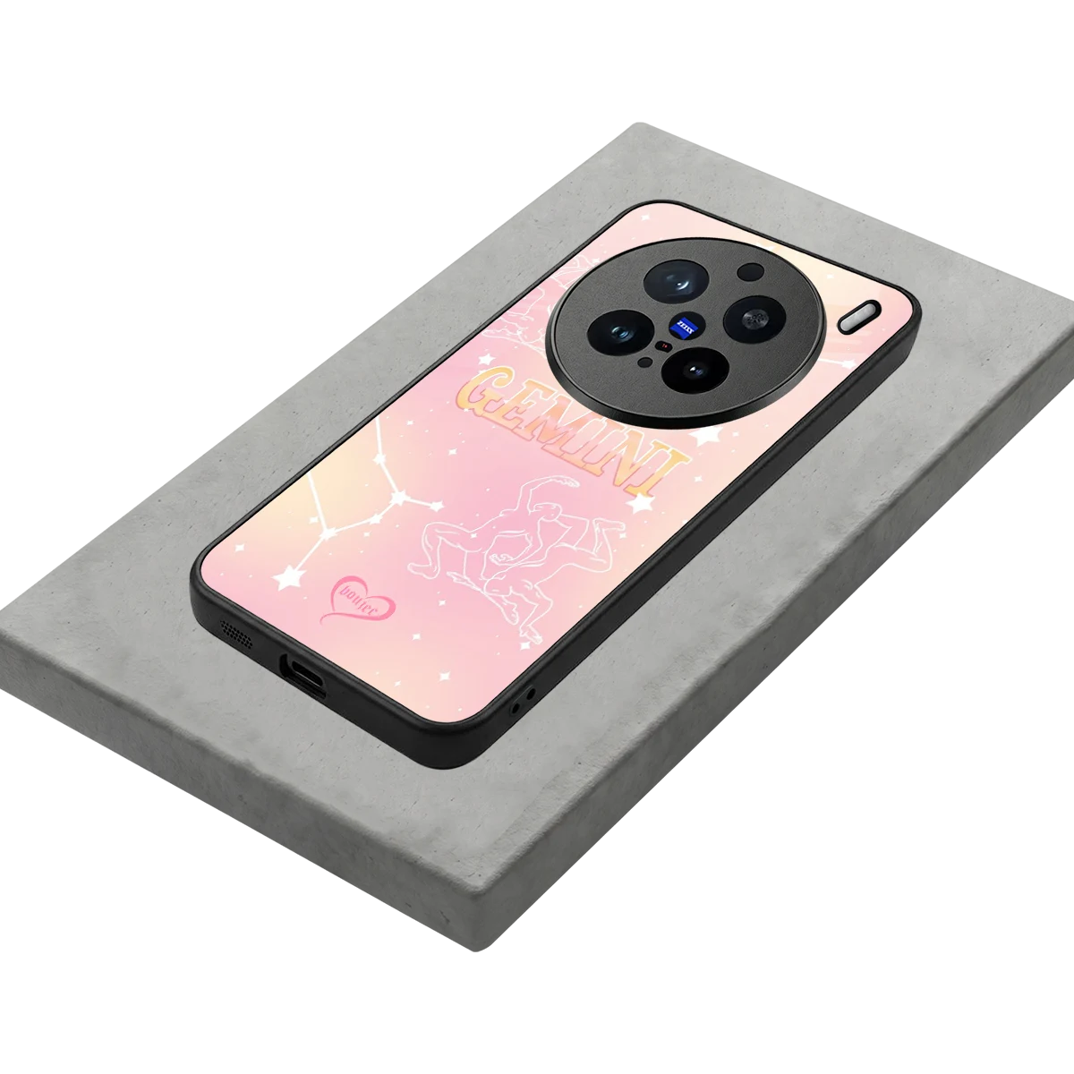 Gemini Aura stylish phone case for vivo x200 pro | glossy glass and slim fit