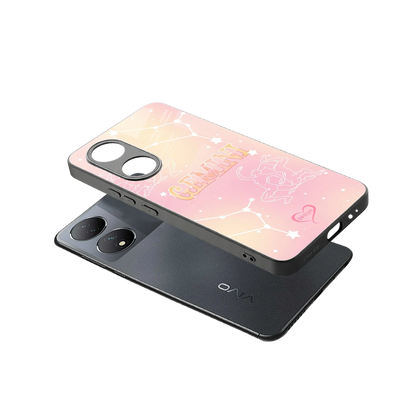 Gemini Aura sleek Vivo-y100 cover with tempered glass back and TPU edges