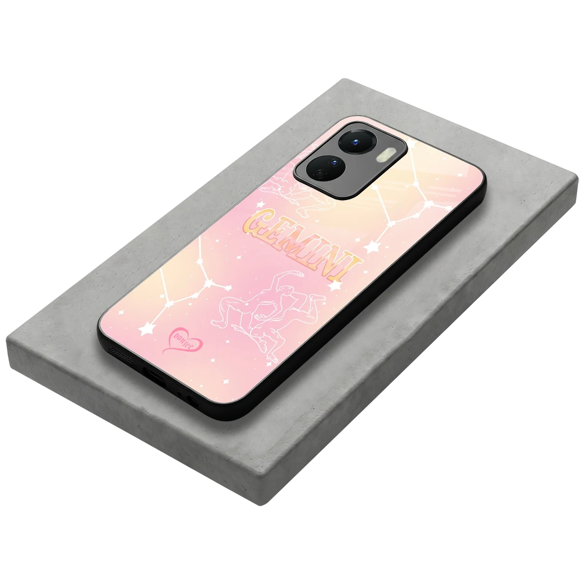 Gemini Aura stylish phone case for vivo y16 | glossy glass and slim fit