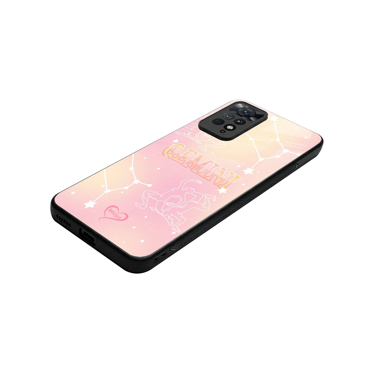 Gemini Aura stylish phone case for redmi note 11 pro | glossy glass and slim fit