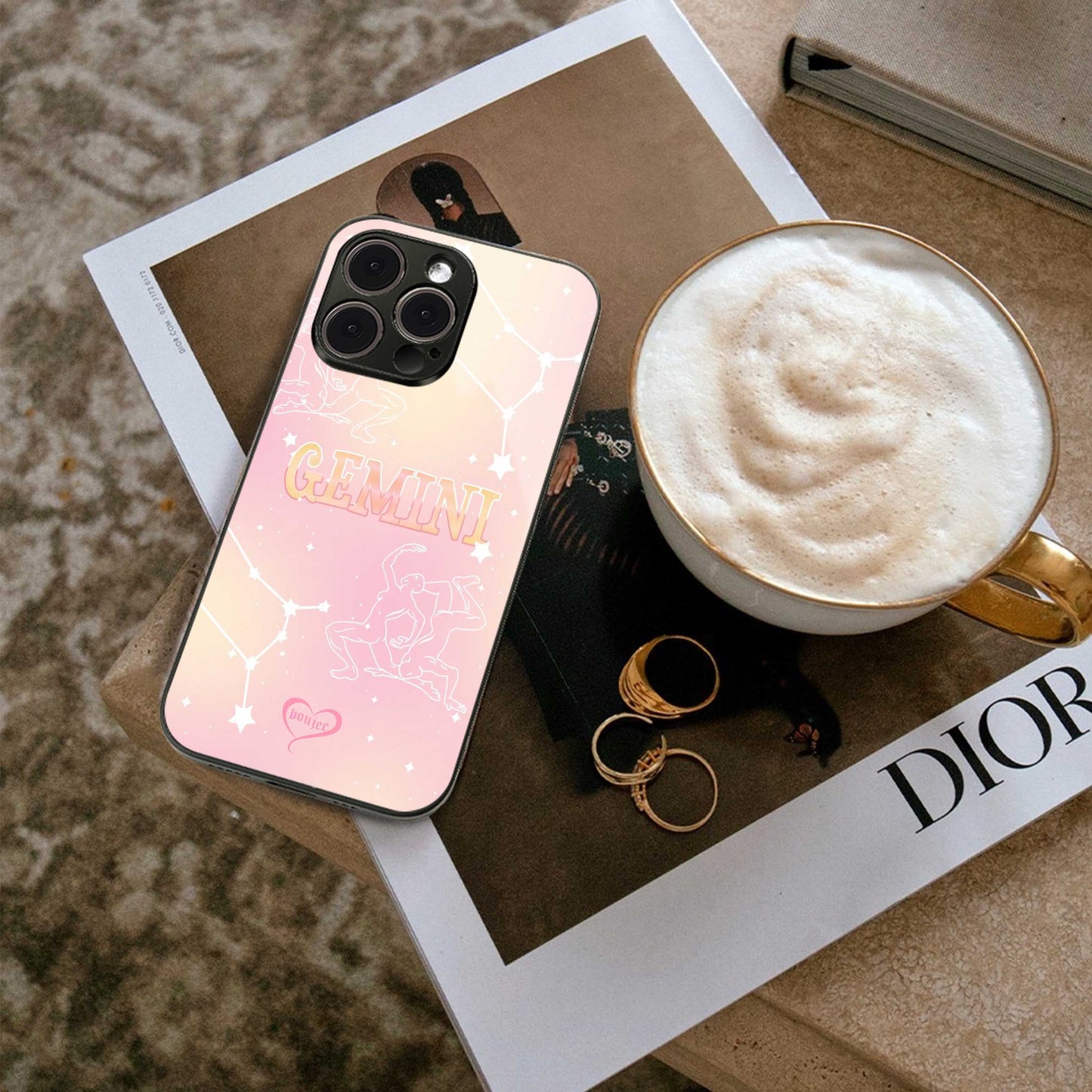 Gemini Aura Phone Case for Iphone 16 | Glass Case