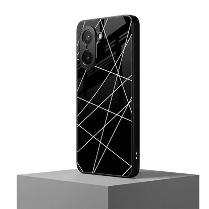 Geomatric Black oneplus nord ce5 5g mobile cover | shockproof glass phone case
