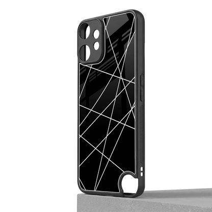 Geomatric Black cmf nothing phone 2 pro mobile cover | shockproof glass phone case