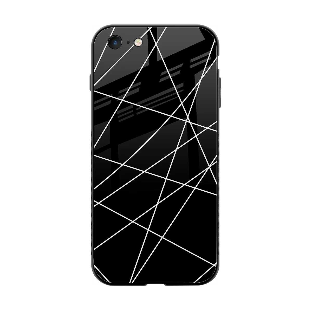 Geomatric Black back phone cover | glass case for iphone 6