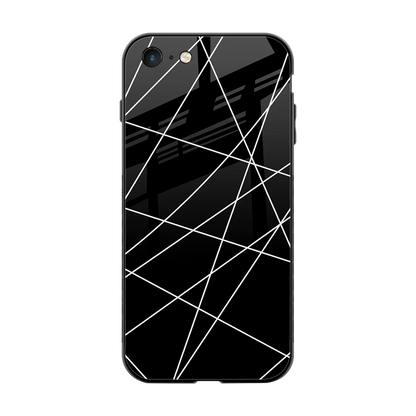 Geomatric Black back phone cover | glass case for iphone 7