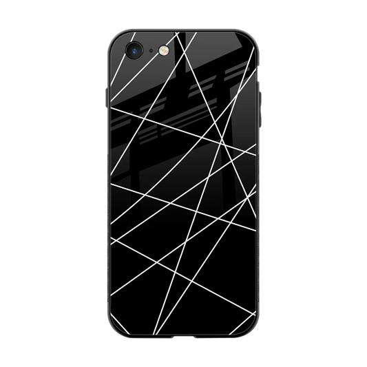 Geomatric Black back phone cover | glass case for iphone 7
